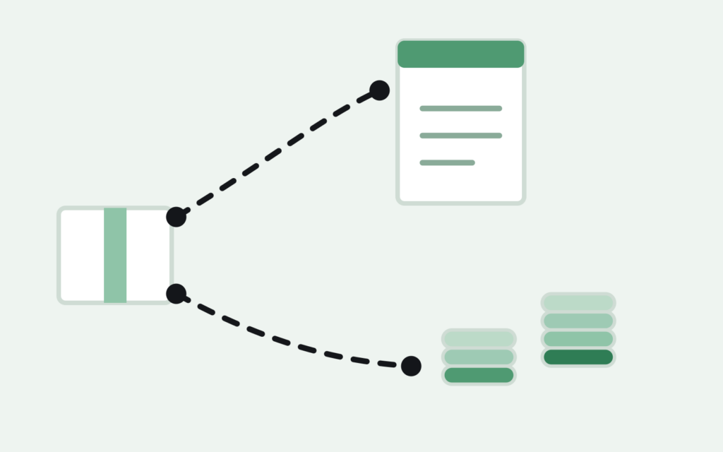 Excess inventory box splitting into a donation receipt path and a liquidation cash path