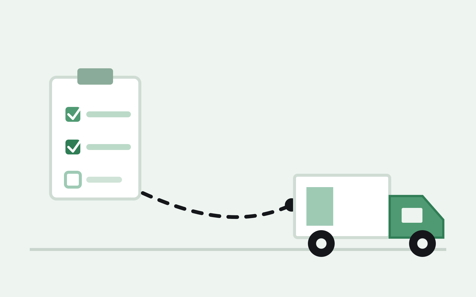 Checklist for clearing excess inventory before Amazon Q4 storage fees start, next to a truck picking up stock